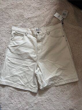 BDG Men's Cream-White Denim Shorts